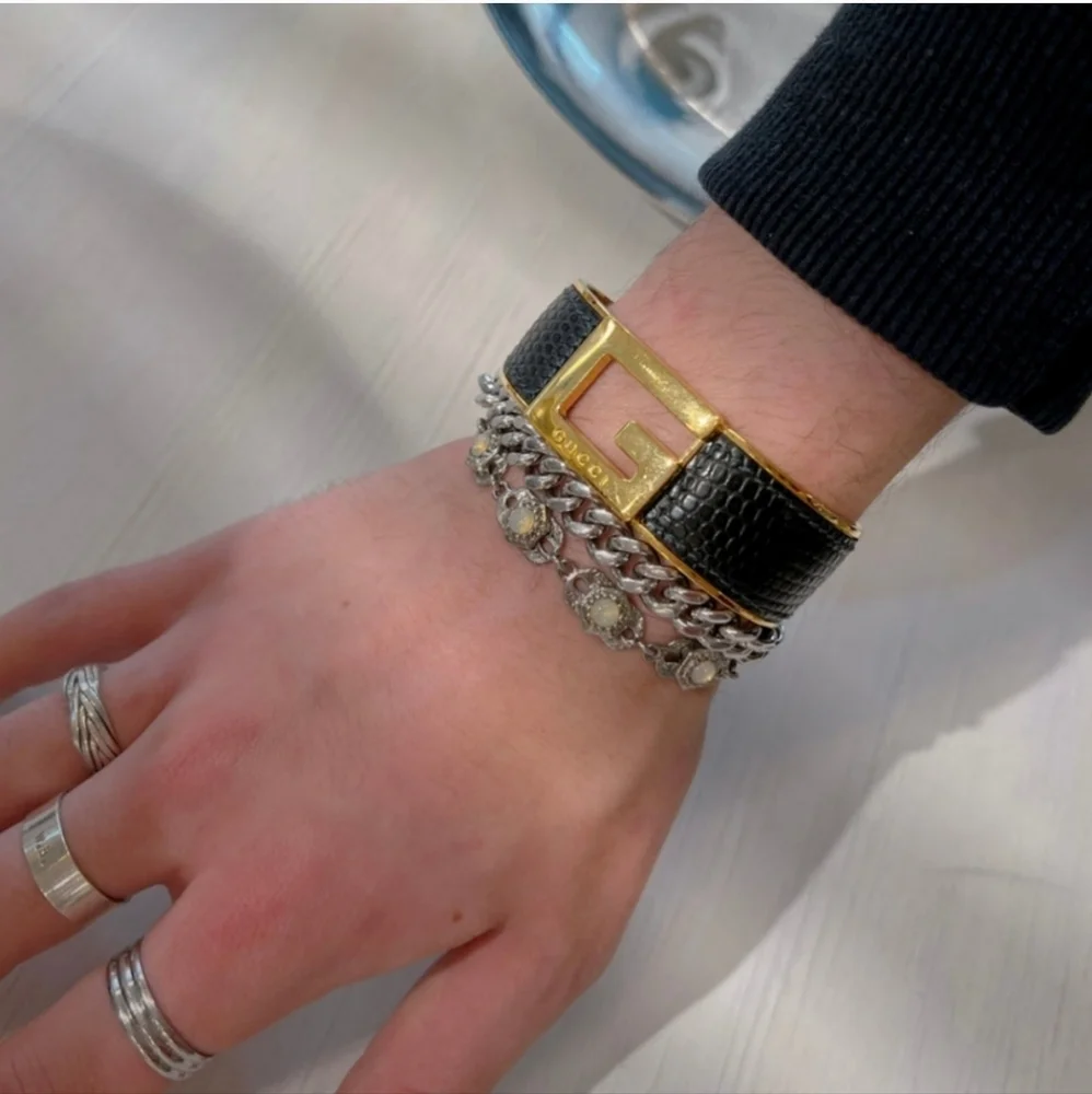 Gucci leather cuff Bangle - Picture 1 of 5